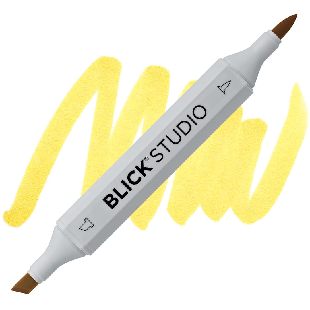 Open in modal - Blick Studio Brush Marker - Yellow Ochre marker and swatch