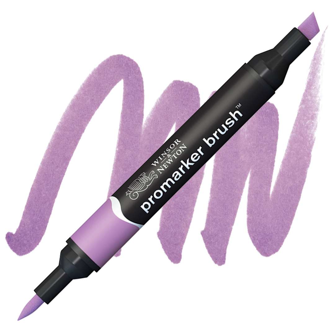Open in modal - Winsor & Newton Promarker Brush Marker - Amethyst marker and swatch