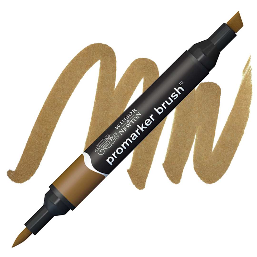 Open in modal - Winsor & Newton Promarker Brush Marker - Burnt Sienna marker and swatch
