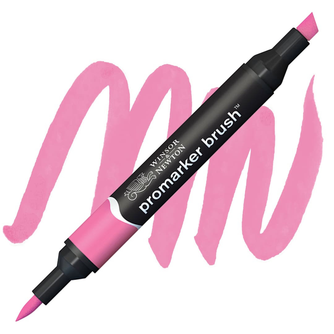 Open in modal - Winsor & Newton Promarker Brush Marker  - Carmine marker and swatch