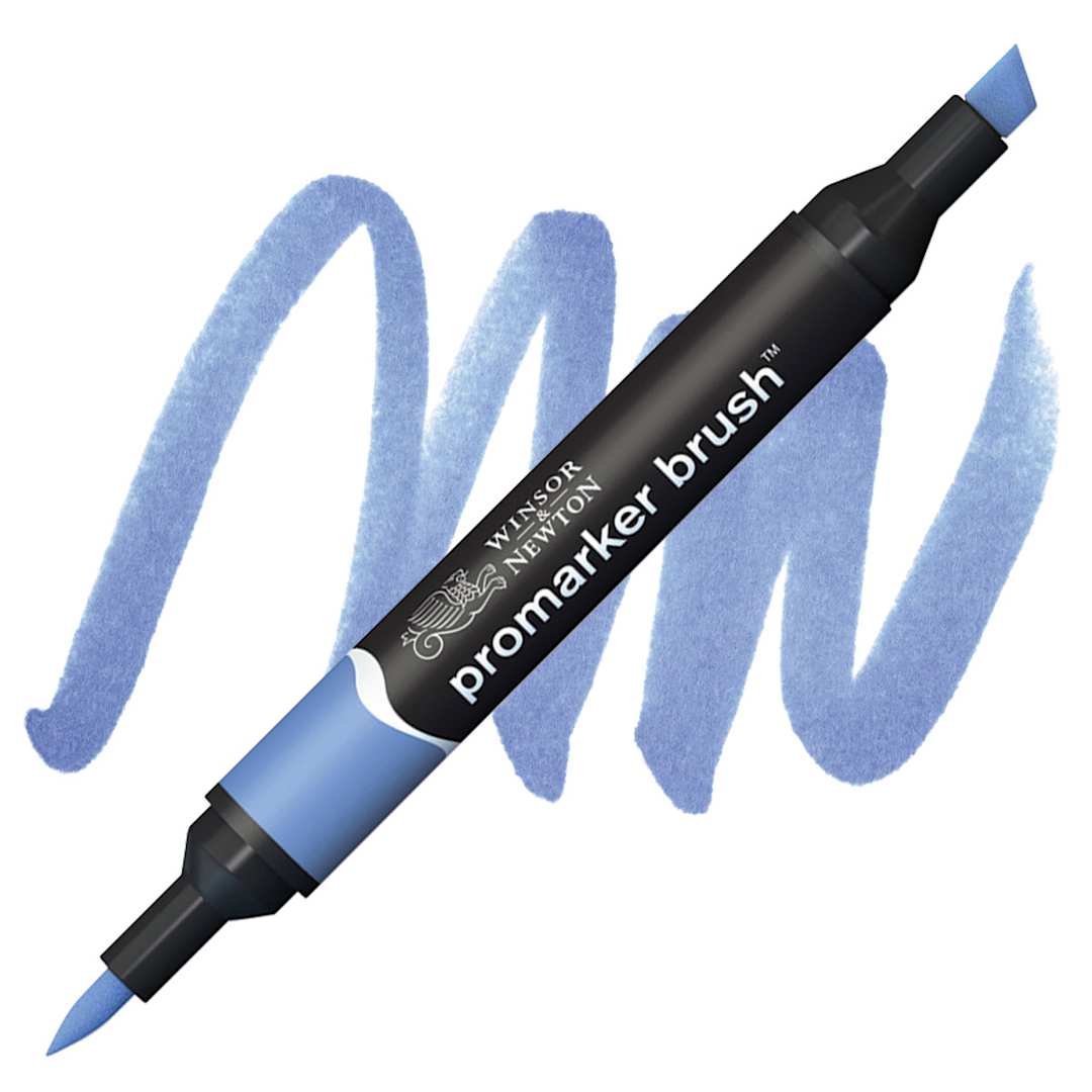 Open in modal - Winsor & Newton Promarker Brush Marker - China Blue marker and swatch