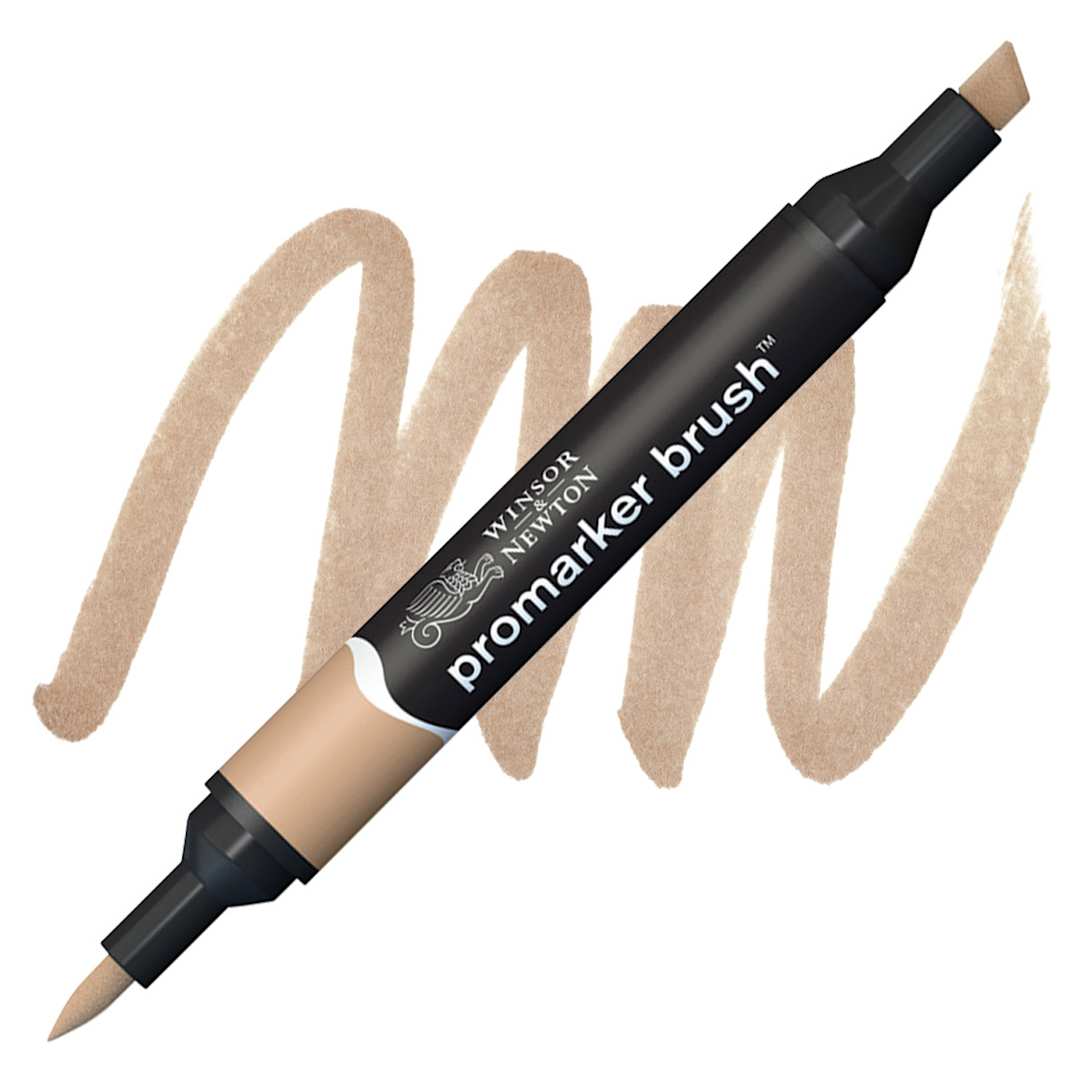 Open in modal - Winsor & Newton Promarker Brush Marker - Cinnamon marker and swatch