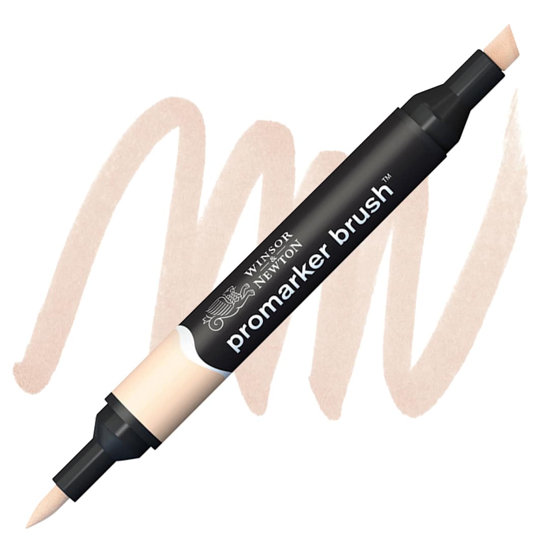 Open in modal - Winsor & Newton Promarker Brush Marker - Dusky Pink marker and swatch