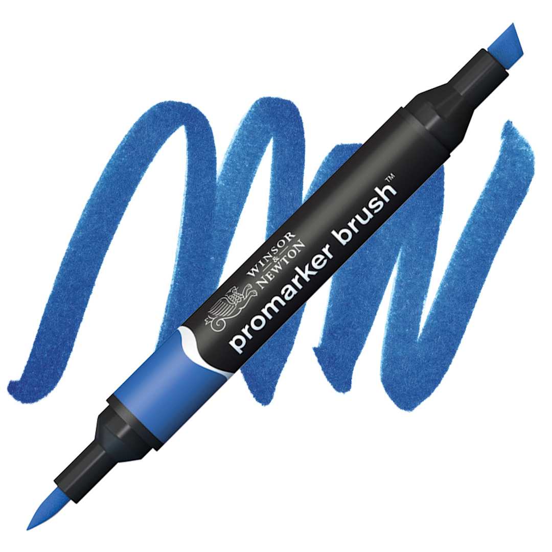 Open in modal - Winsor & Newton Promarker Brush Marker - Egyptian Blue marker and swatch