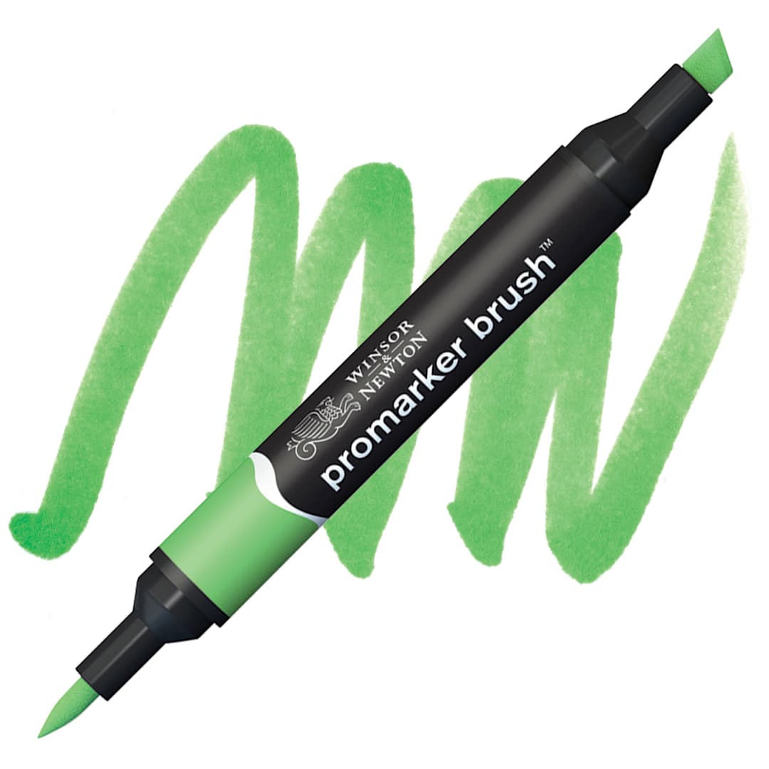 Open in modal - Winsor & Newton Promarker Brush Marker - Grass marker and swatch