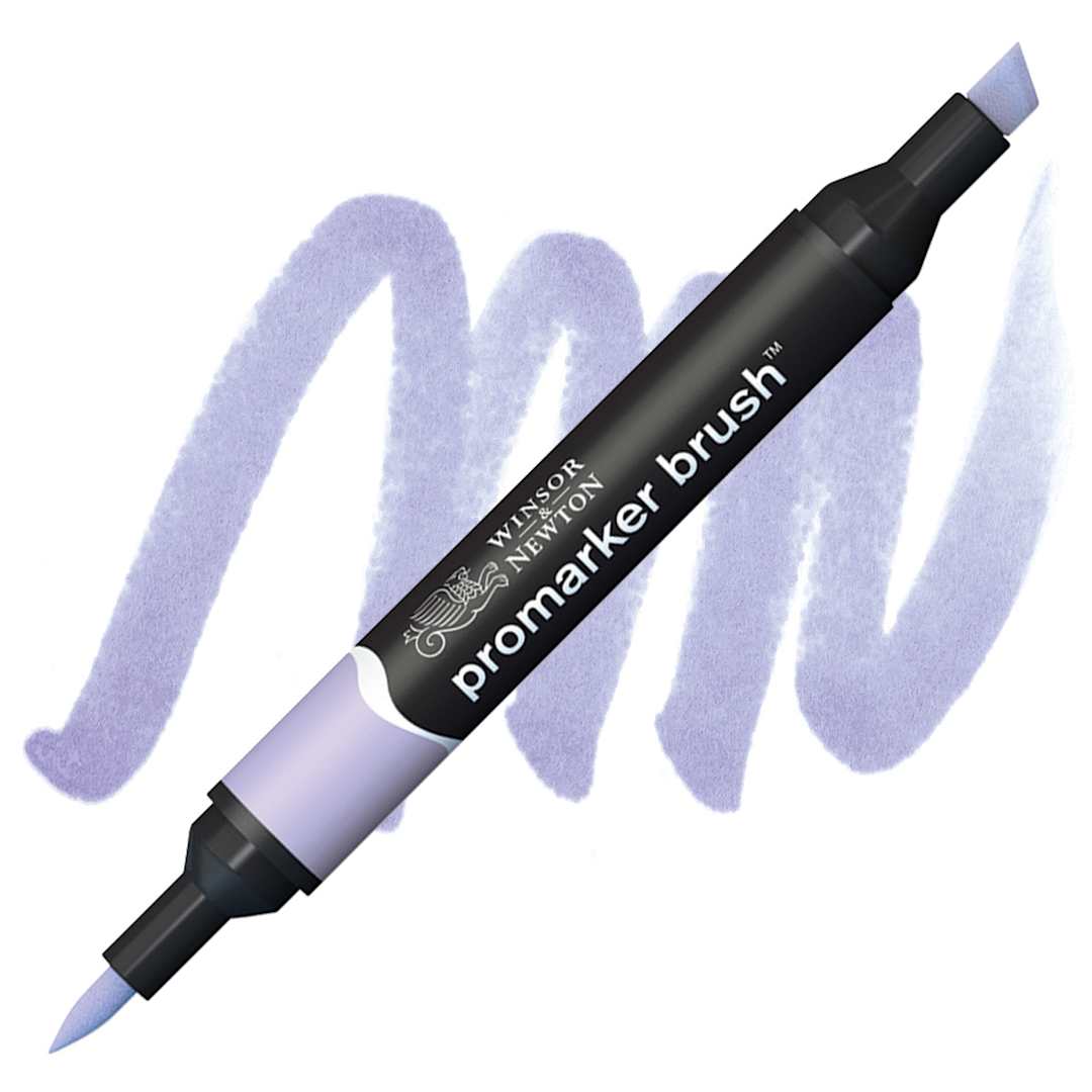 Open in modal - Winsor & Newton Promarker Brush Marker - Lilac marker and swatch
