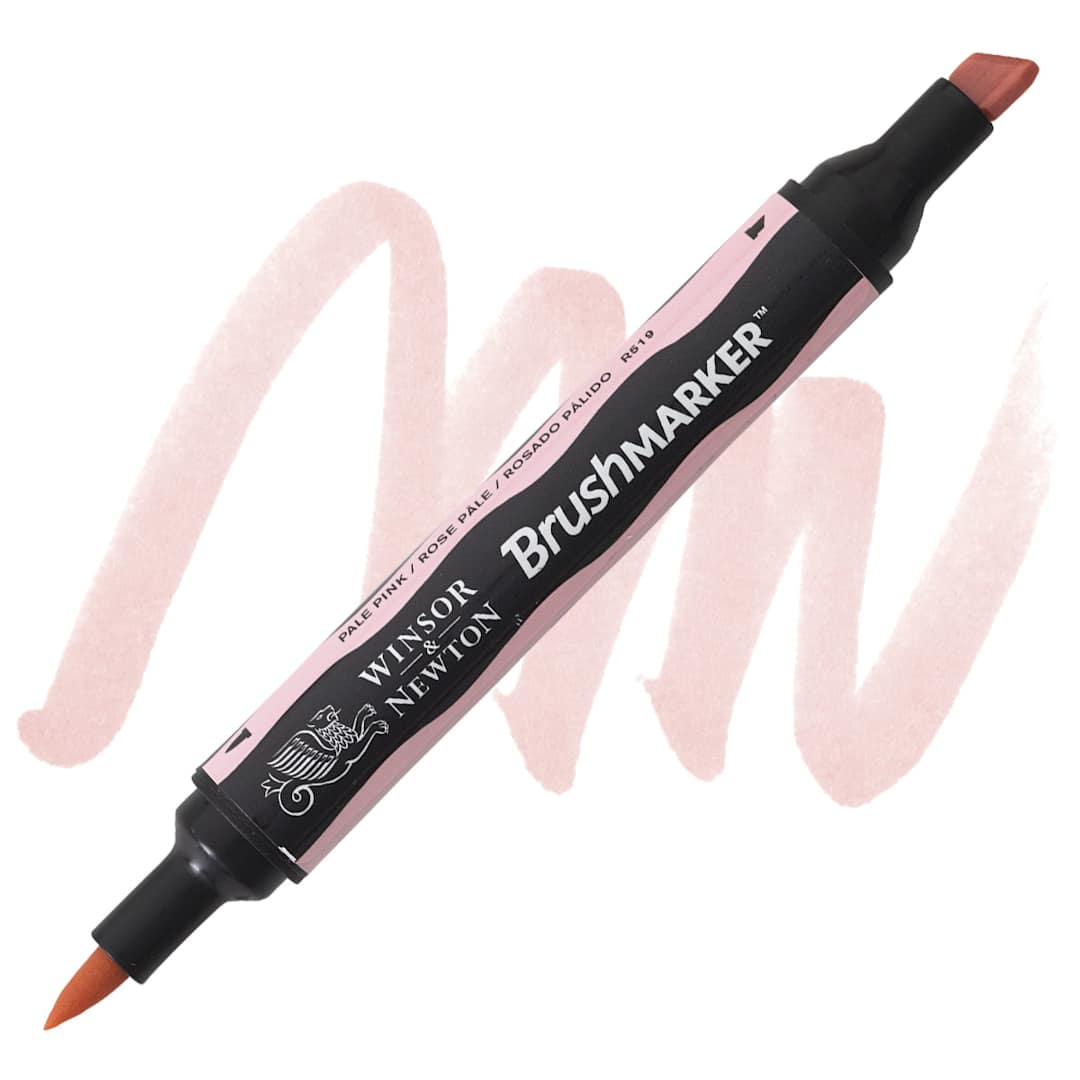 Open in modal - Winsor & Newton Promarker Brush Marker - Pale Pink marker and swatch