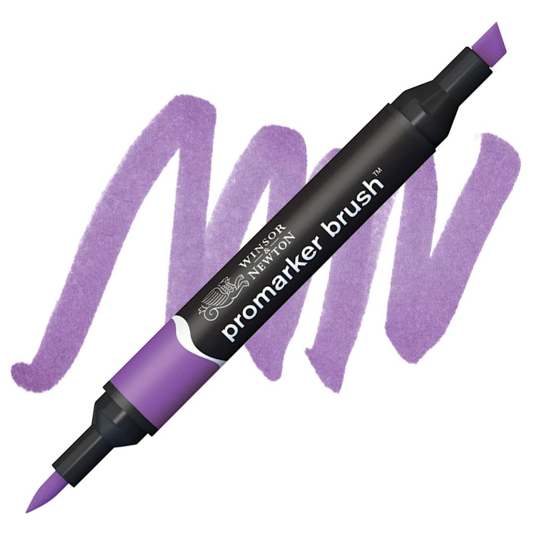 Open in modal - Winsor & Newton Promarker Brush Marker - Purple marker and swatch