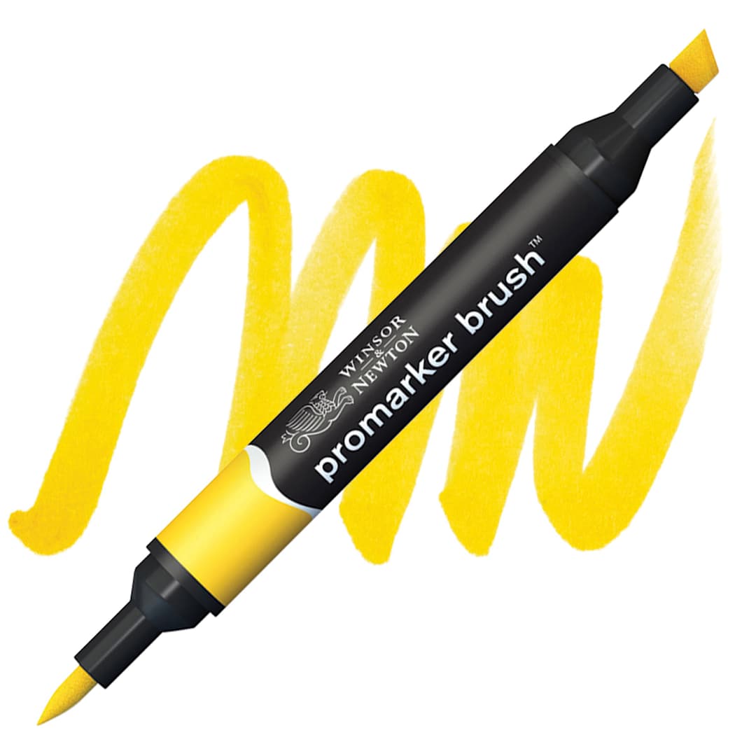 Open in modal - Winsor & Newton Promarker Brush Marker - Sunflower marker and swatch