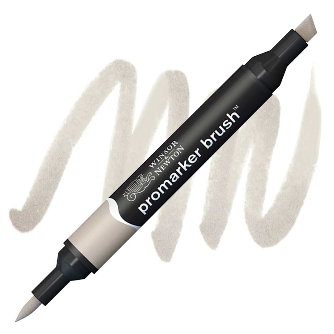 Open in modal - Winsor & Newton Promarker Brush Marker - Warm Grey 2 marker and swatch