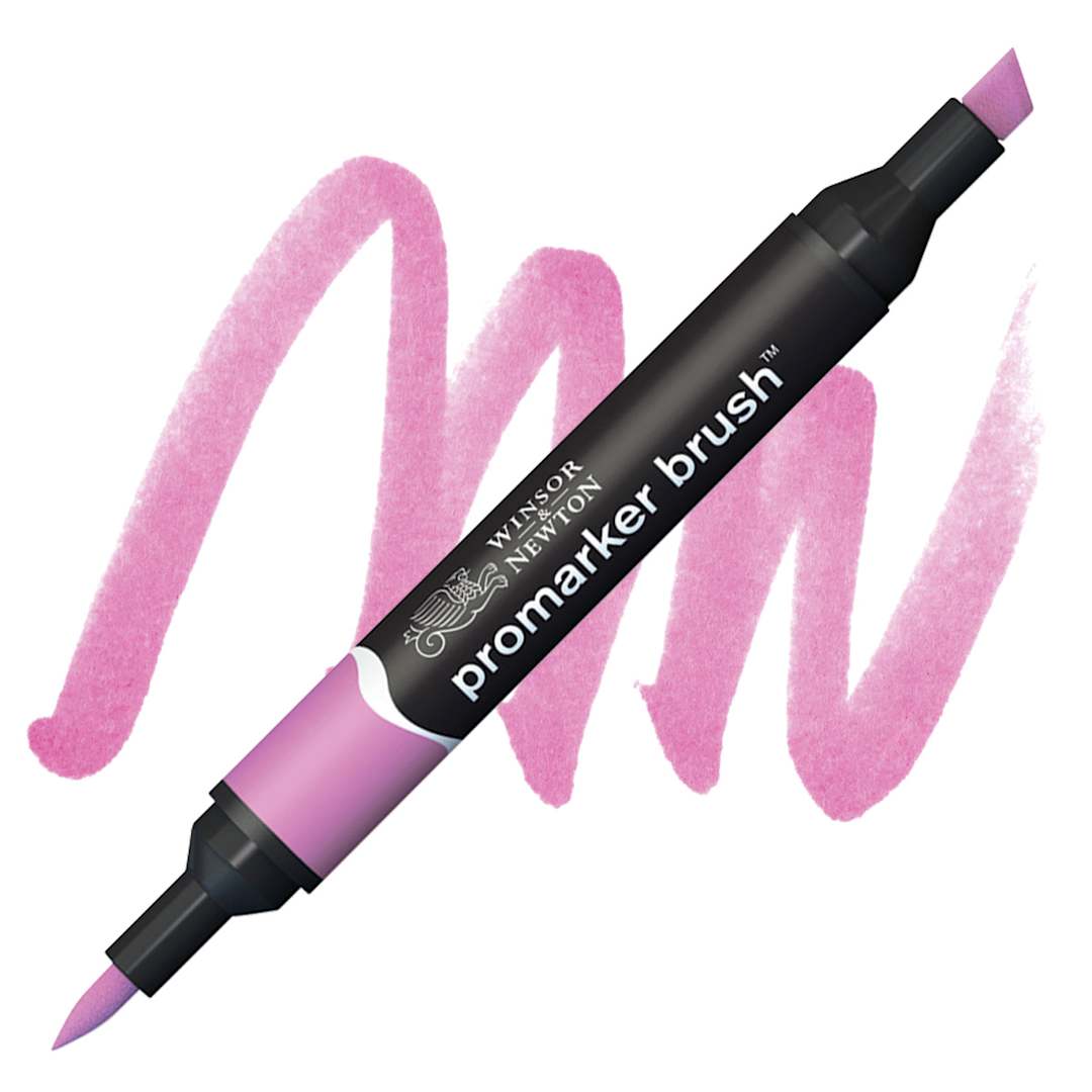 Open in modal - Winsor & Newton Promarker Brush Marker - Wild Orchid marker and swatch