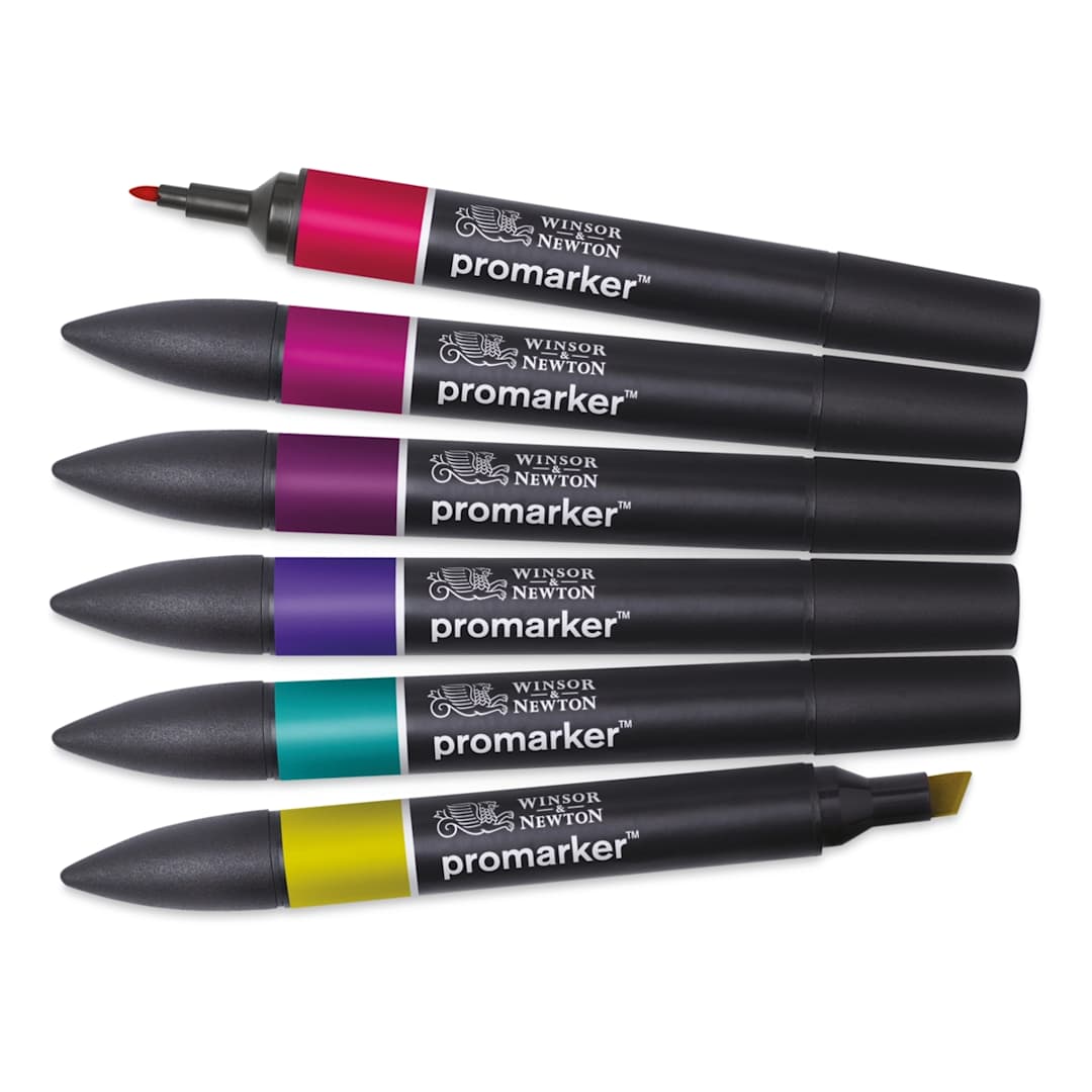 Open in modal - Winsor & Newton Promarker - Rich Tones, Set of 6, out of packaging