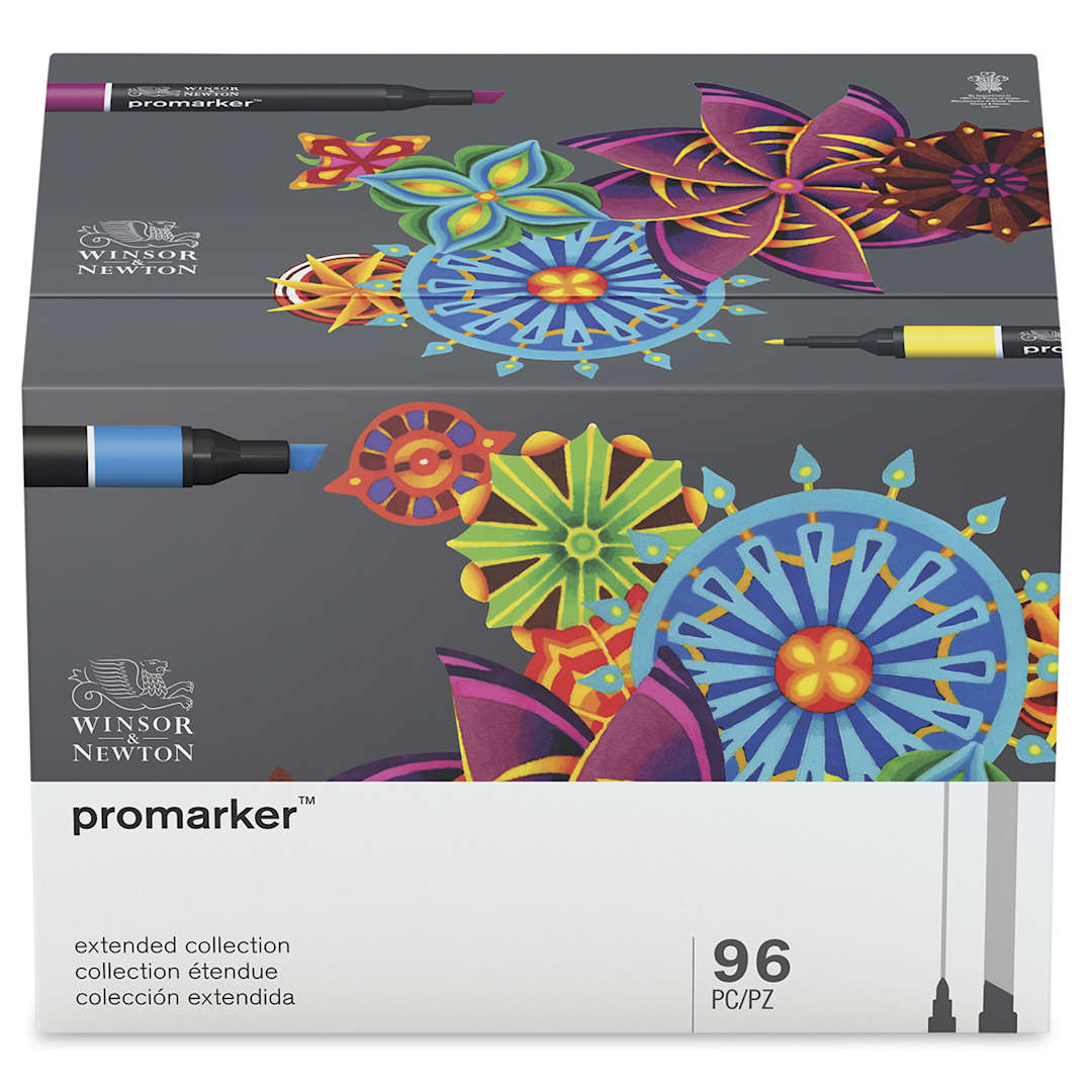 Open in modal - Winsor & Newton Promarker - Extended Collection, Set of 96, front of the box