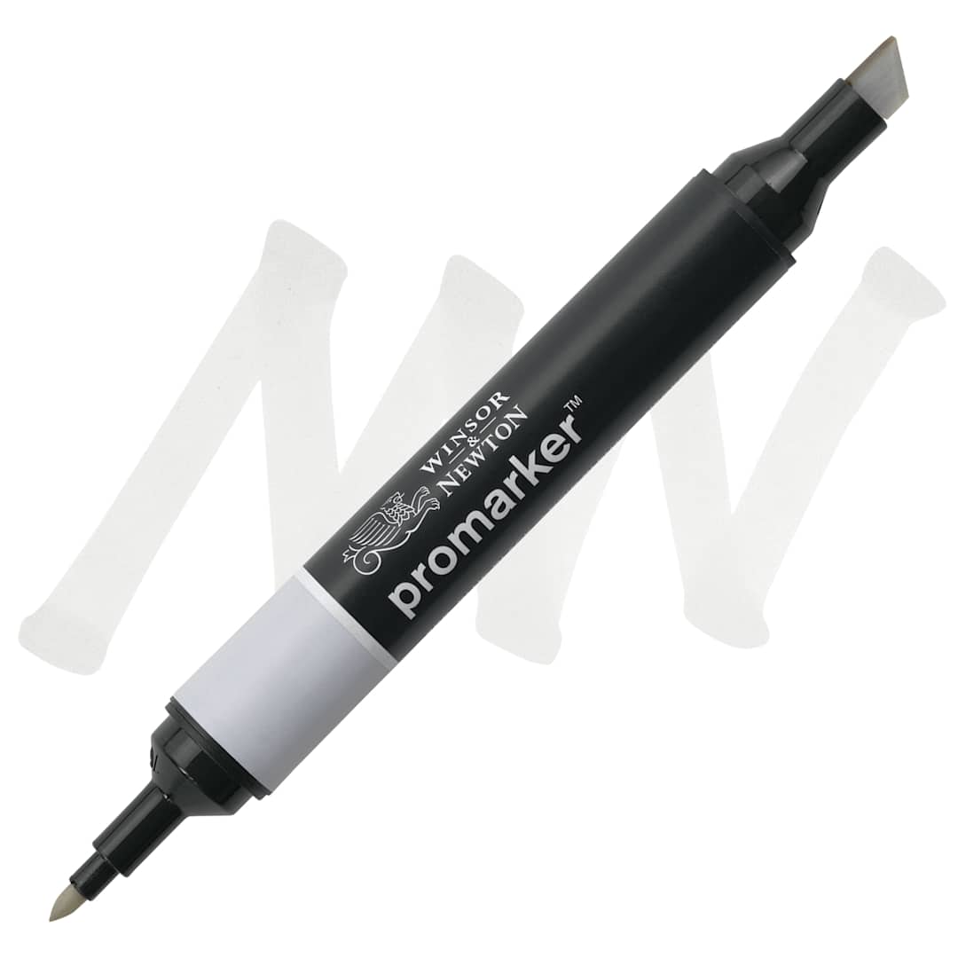 Open in modal - Winsor & Newton Promarker - Cool Grey 0 marker with swatch
