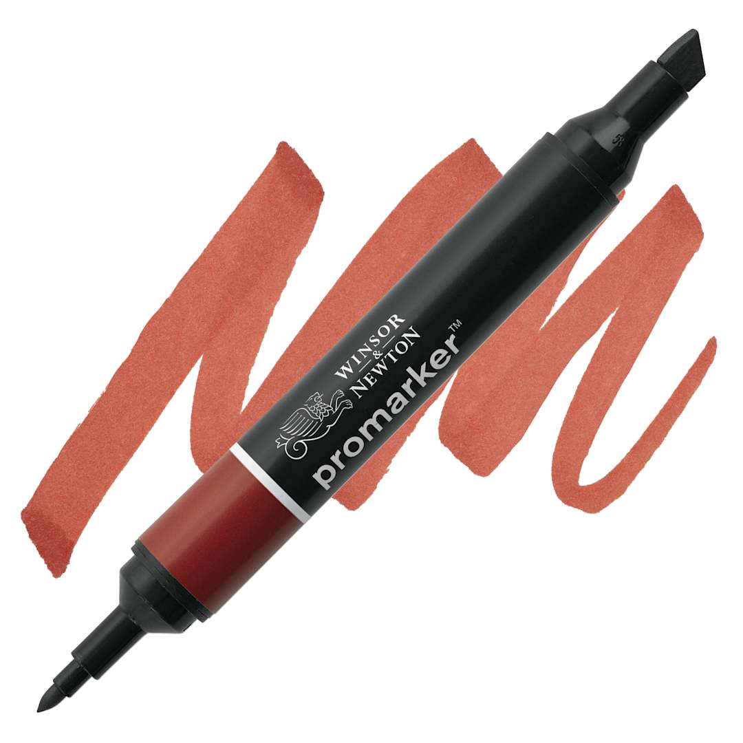 Open in modal - Winsor & Newton Promarker - Firebrick marker and swatch