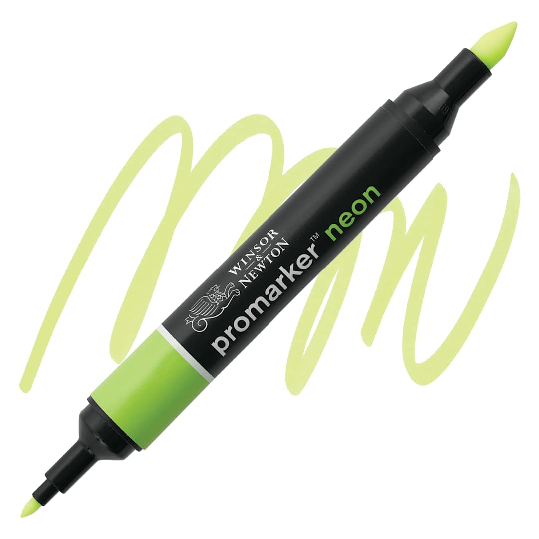 Open in modal - Winsor & Newton ProMarker - Neon Luminous Yellow marker and swatch