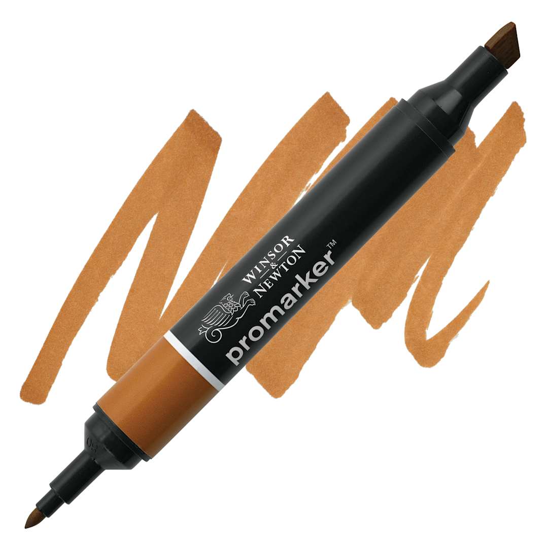 Open in modal - Winsor & Newton Promarker - Saddle Brown marker and swatch