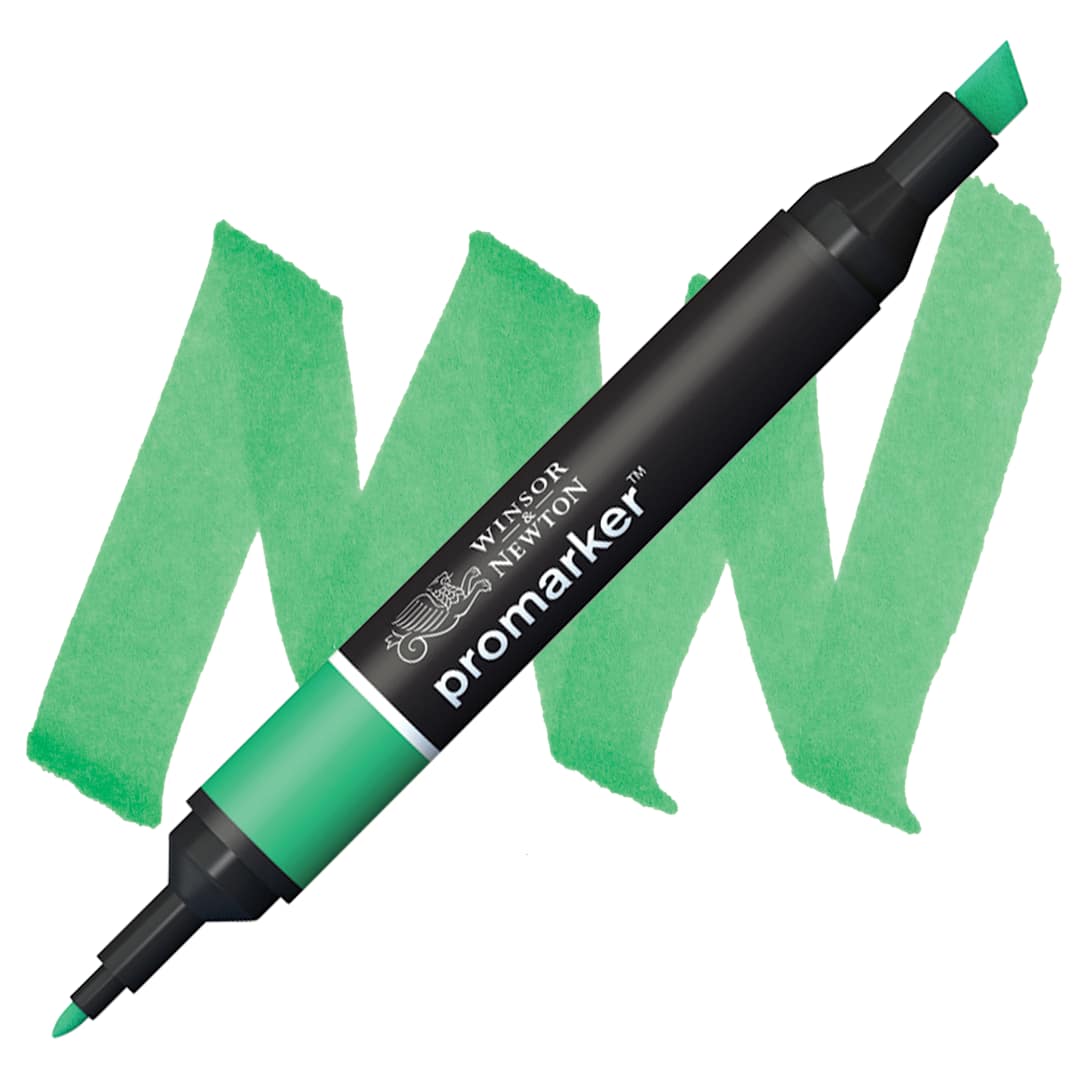 Open in modal - Winsor & Newton Promarker - Emerald marker and swatch