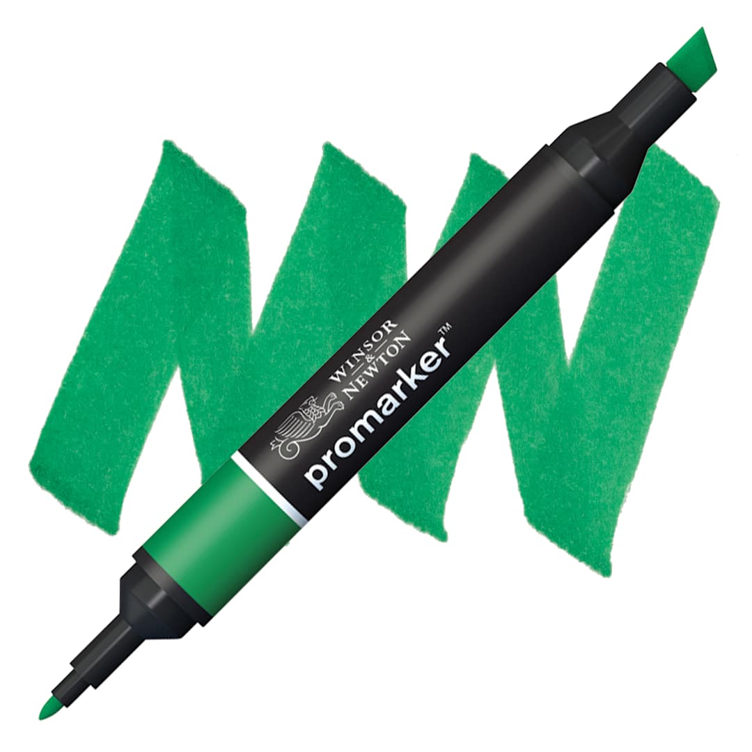 Open in modal - Winsor & Newton Promarker - Lush Green marker and swatch