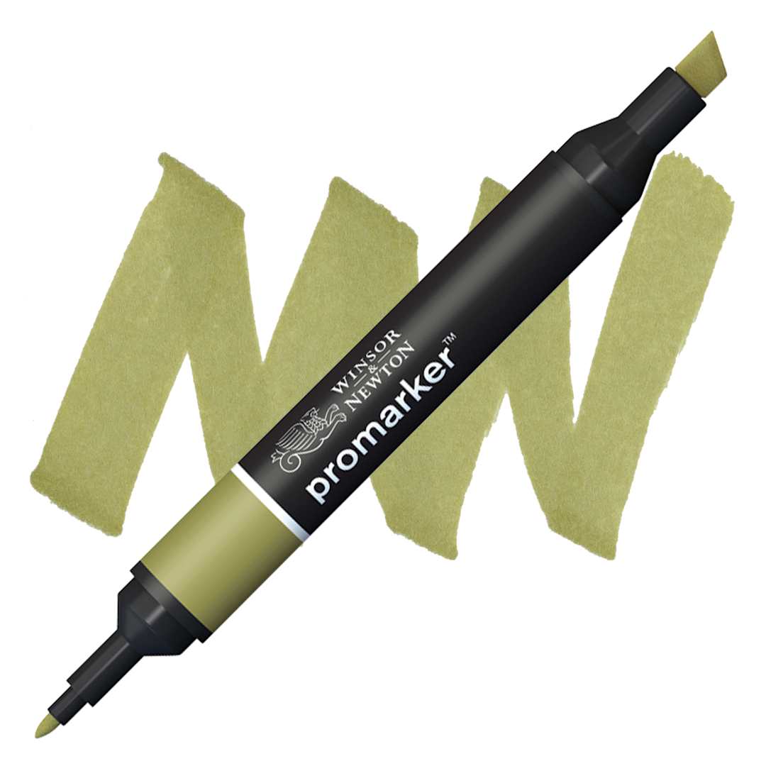 Open in modal - Winsor & Newton Promarker - Olive Green marker and swatch
