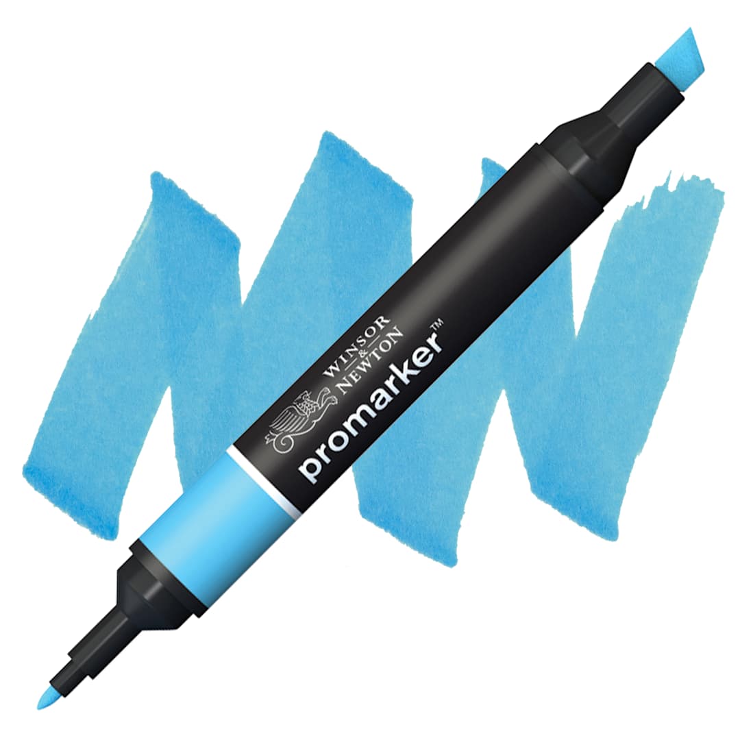 Open in modal - Winsor & Newton Promarker - Sky Blue marker and swatch