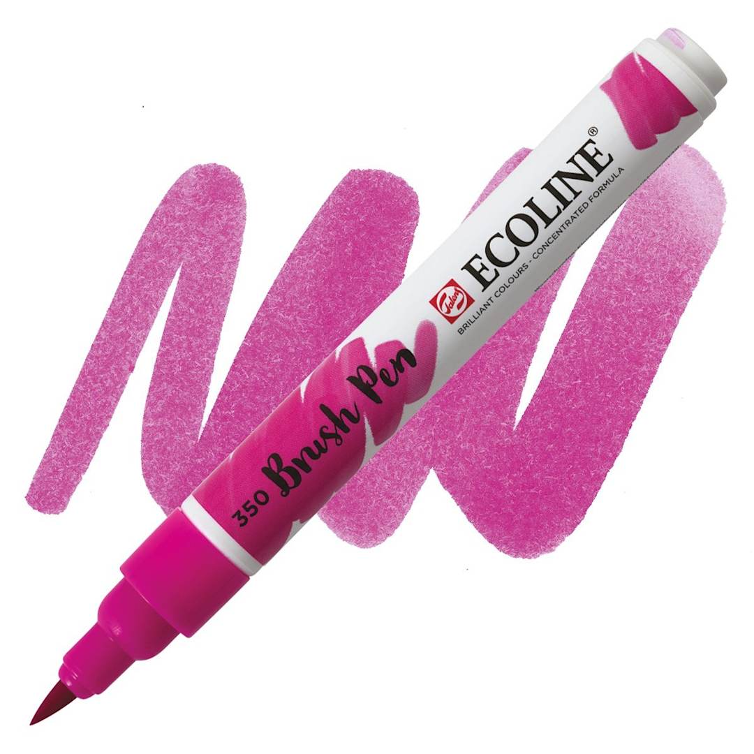 Open in modal - Royal Talens Ecoline Brush Marker - Fuchsia marker and swatch