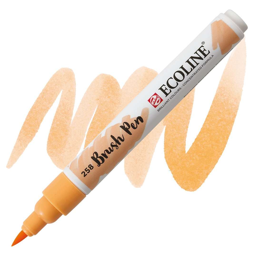 Open in modal - Royal Talens Ecoline Brush Marker - Apricot marker and swatch