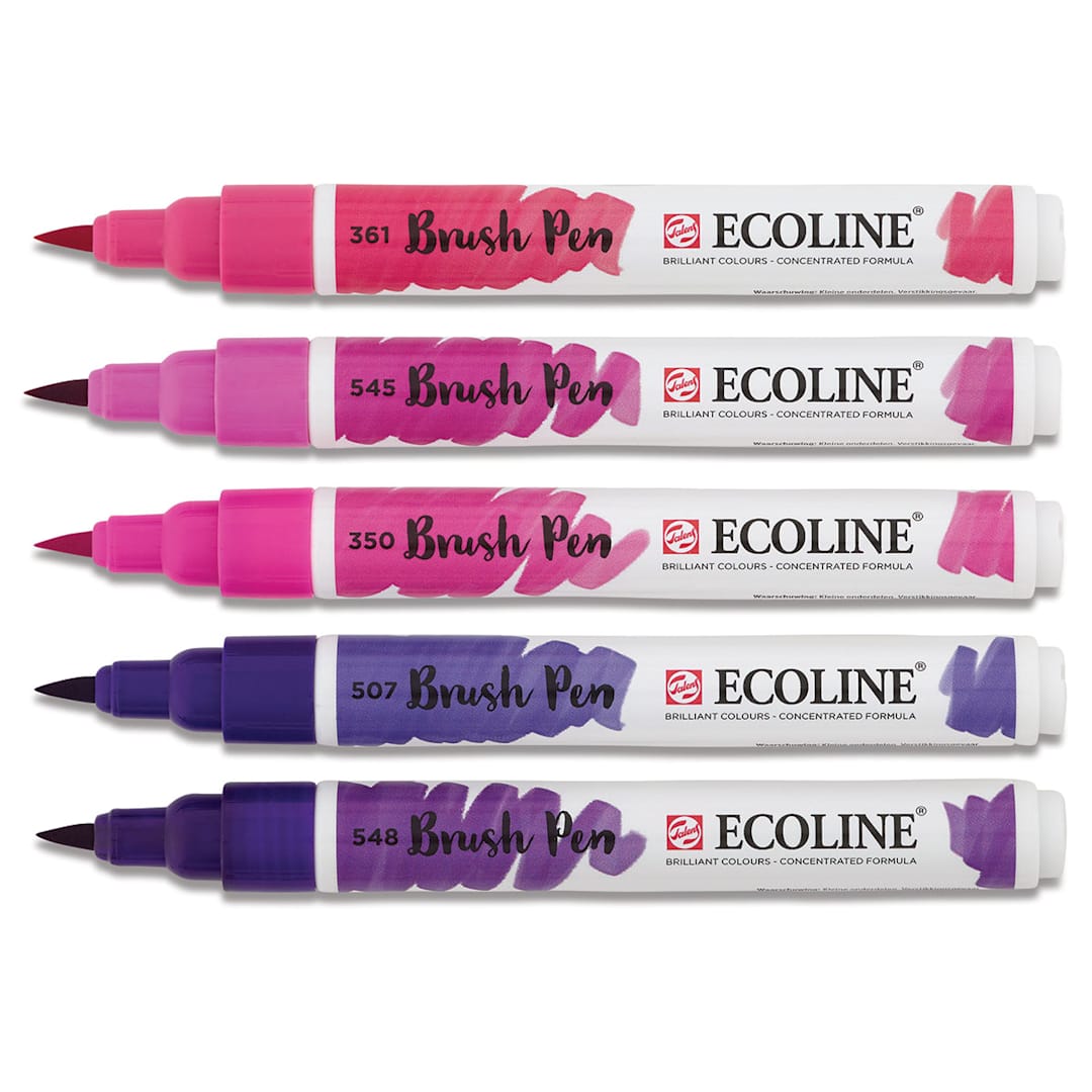 Open in modal - Royal Talens Ecoline Brush Pen Marker Set- 5 Violet Hues
