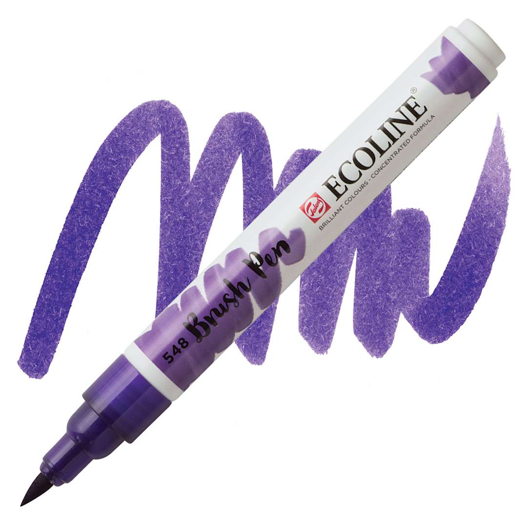 Open in modal - Royal Talens Ecoline Brush Marker - Blue Violet marker and swatch