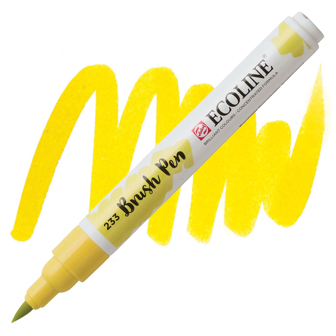 Open in modal - Royal Talens Ecoline Brush Marker - Chartruese marker and swatch