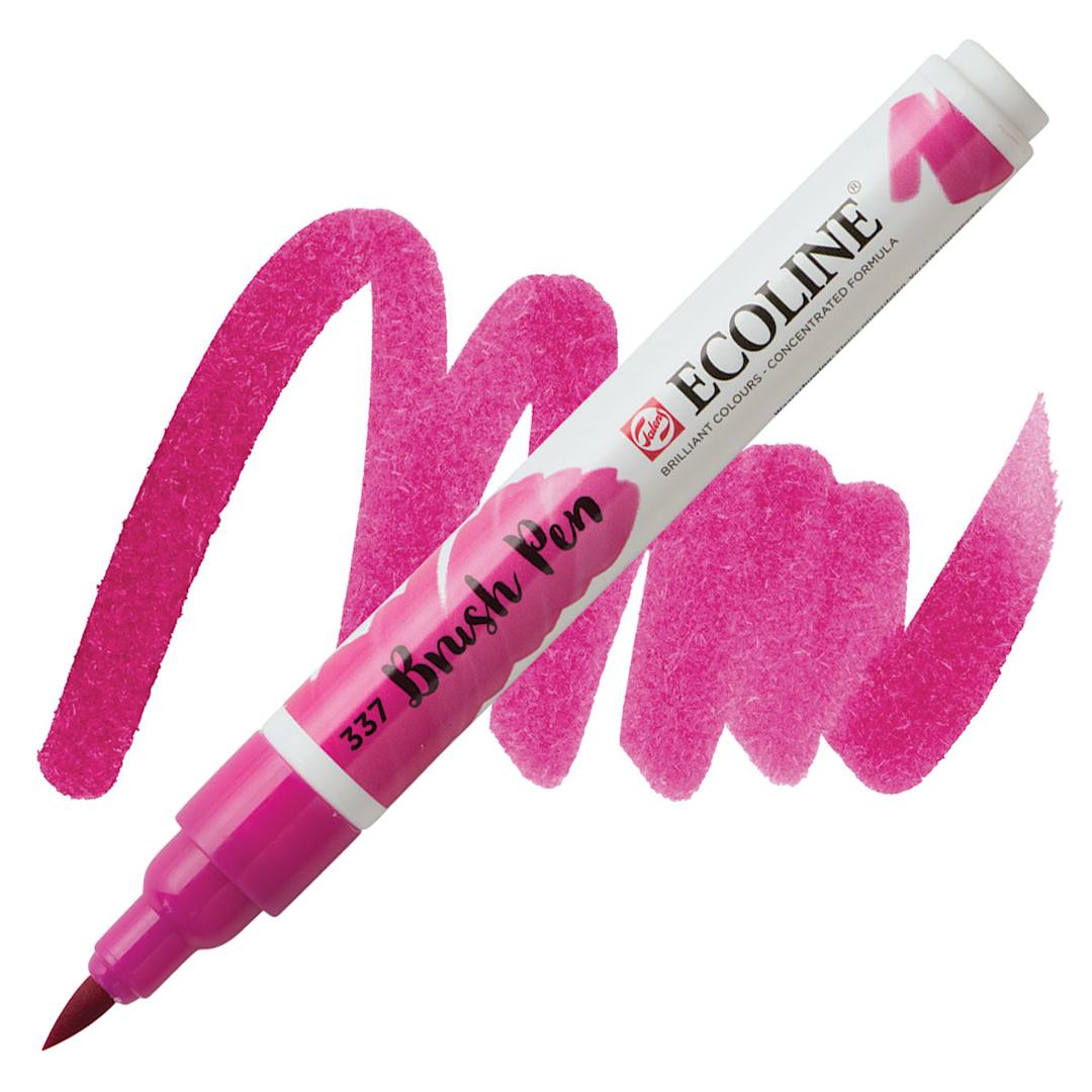 Open in modal - Royal Talens Ecoline Brush Marker - Magenta marker and swatch