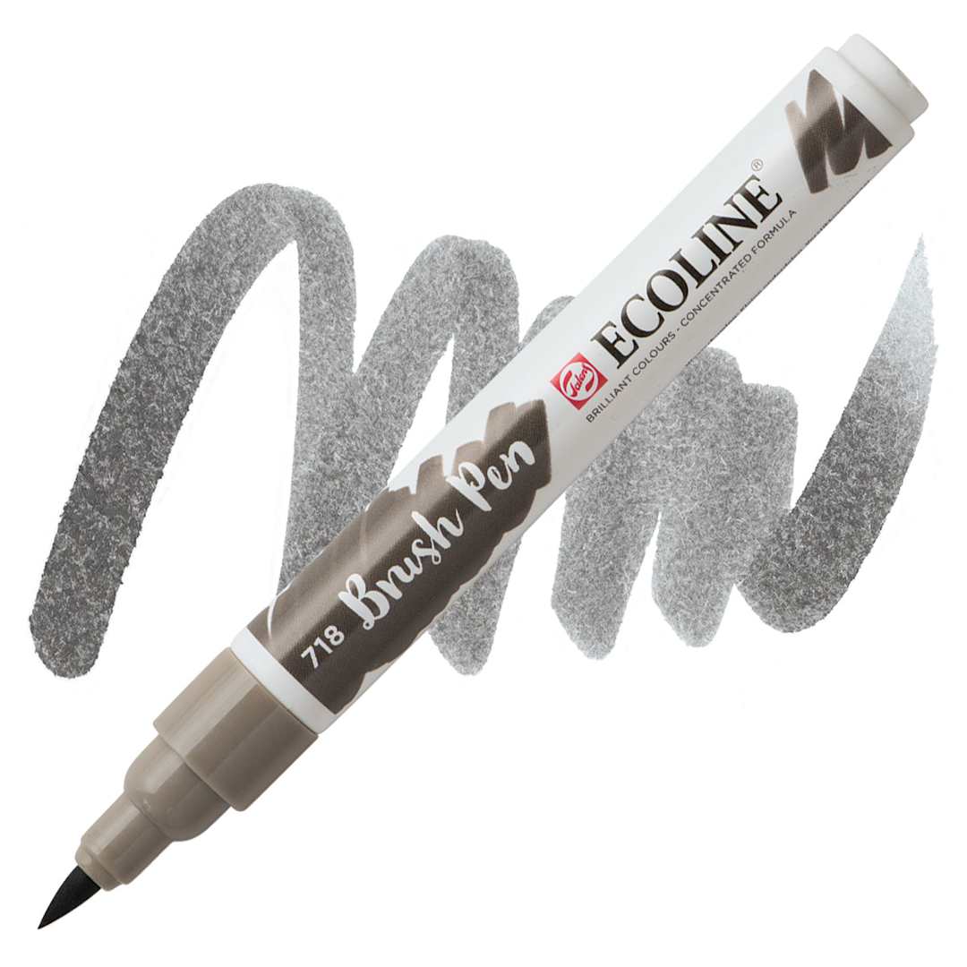 Open in modal - Royal Talens Ecoline Brush Marker - Warm Grey marker and swatch
