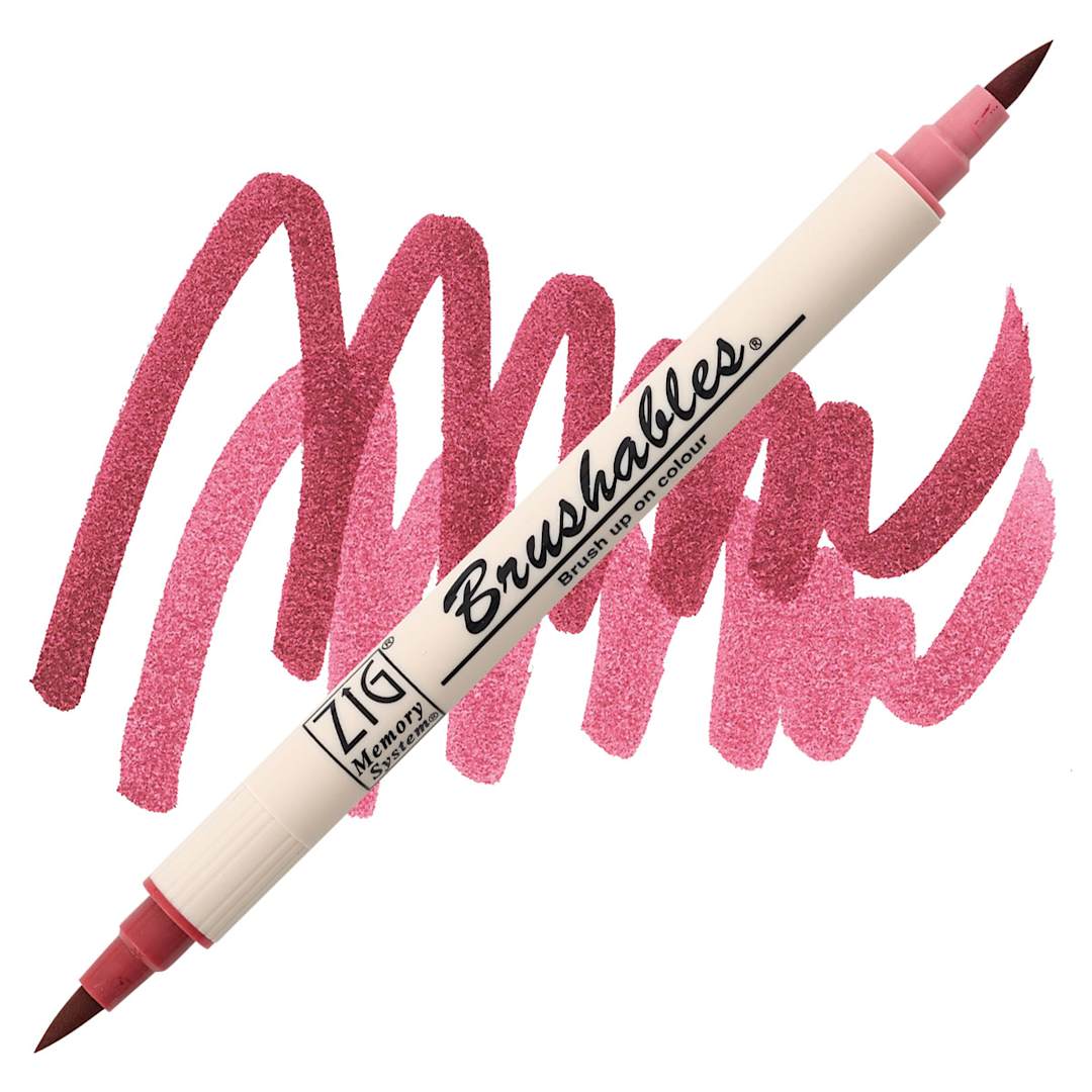 Open in modal - Zig Brushables Dual Tip Marker - Antique Burgundy and swatch