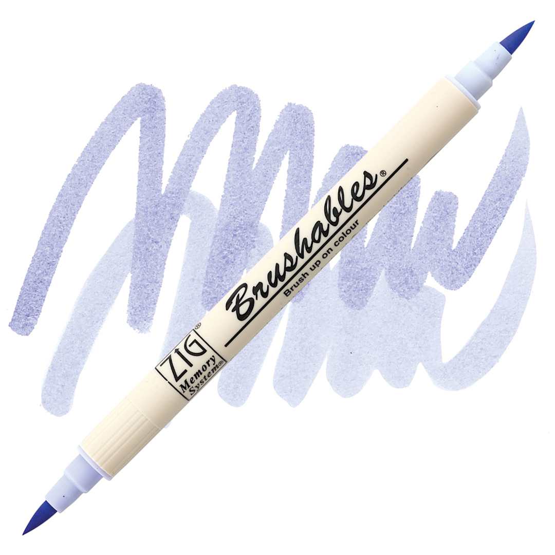 Open in modal - Zig Brushables Dual Tip Marker - English Lavender marker and swatch