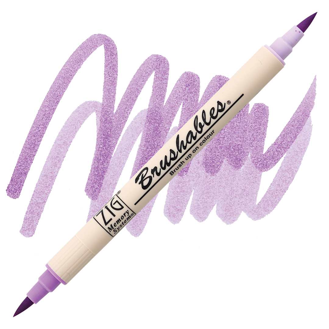 Open in modal - Zig Brushables Dual Tip Marker - Hyacinth marker and swatch