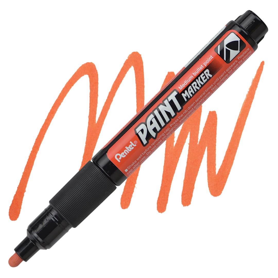 Open in modal - Pentel Paint Marker - Orange marker and swatch