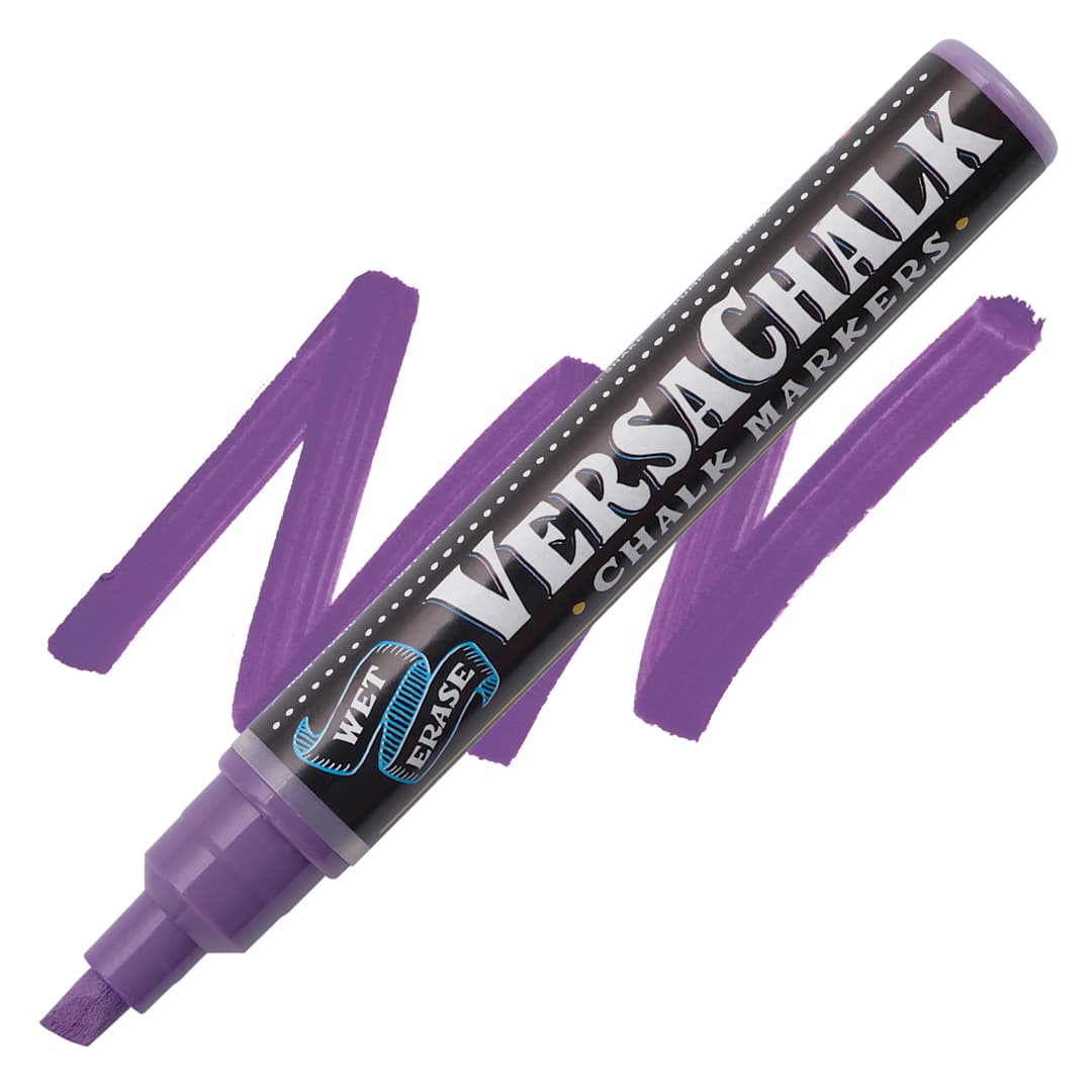 Open in modal - VersaChalk Wet Erase Liquid Chalk Marker - Classic Purple Grape, 5 mm, swatch and marker