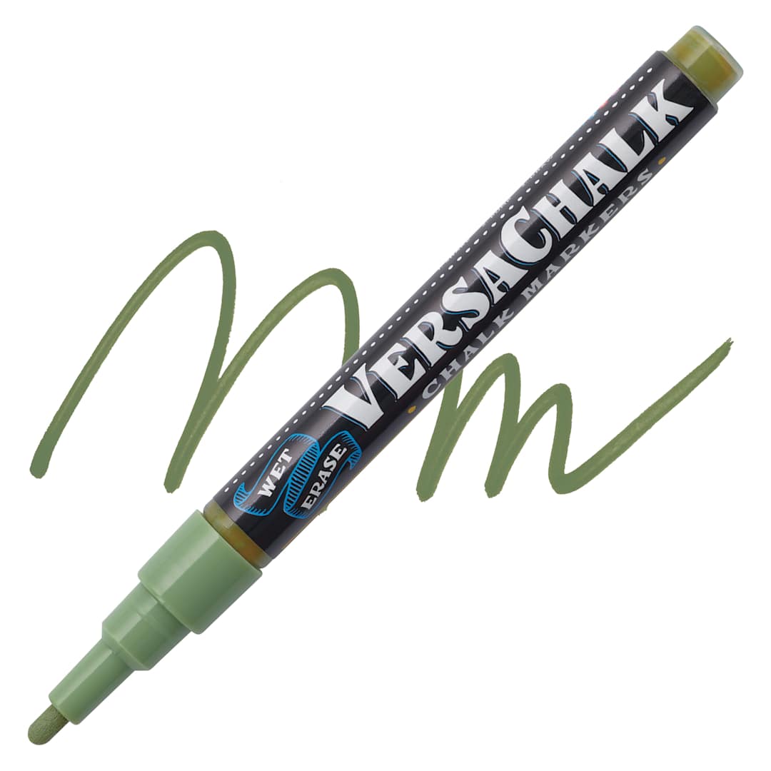 Open in modal - VersaChalk Wet Erase Liquid Chalk Marker - Classic Sage Green, 3 mm, swatch and marker
