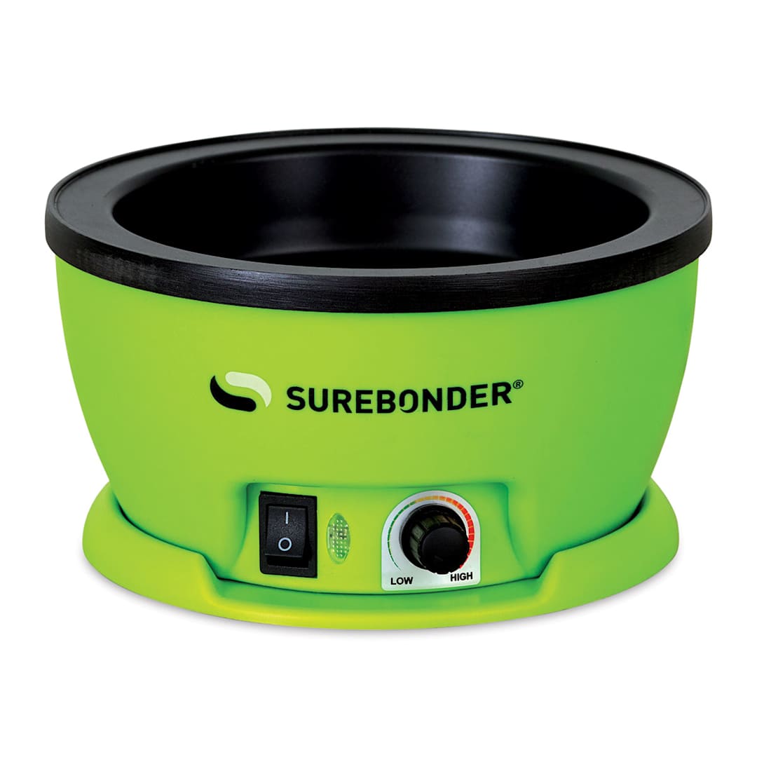 Open in modal - Surebonder Adjustable Temp Electric Glue Skillet - Front view showing controls