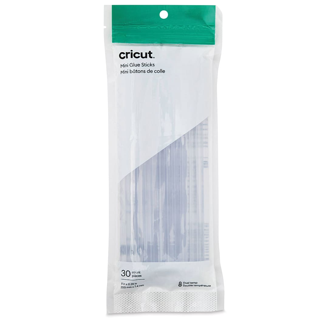 Open in modal - Cricut All-Temp Mini Hot Glue Sticks (Front of package)