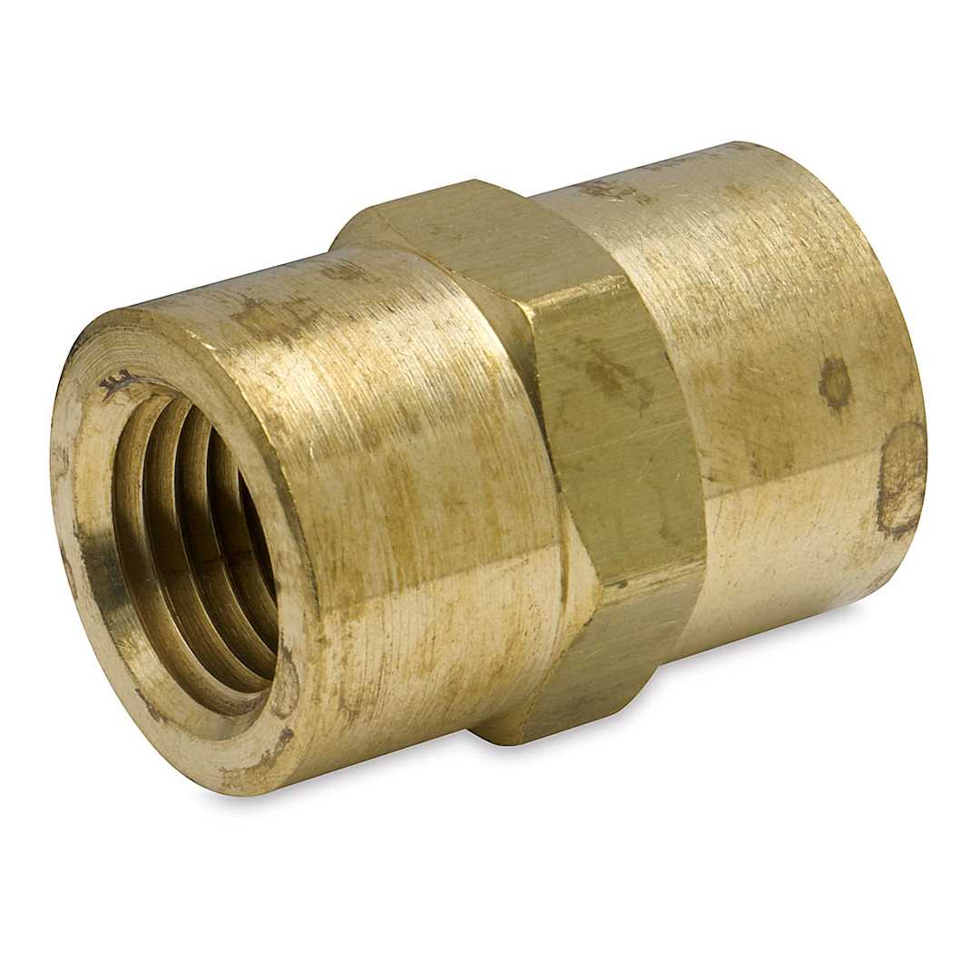 Open in modal - Iwata Airbrush Fitting - 1/4" Female to Female Fitting