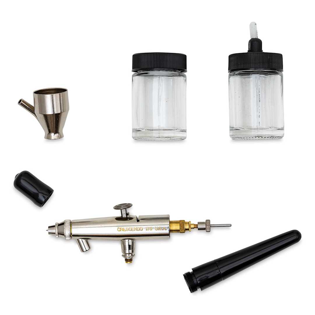 Open in modal - Badger Crescendo 175 Double Action Airbrush - Medium Tip Set, 175-2 (set contents)