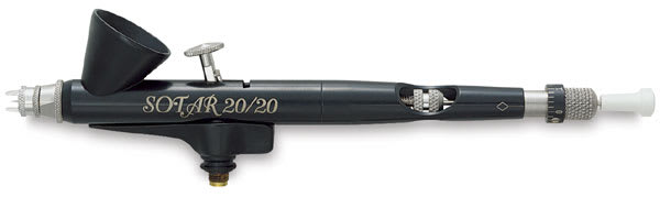 Open in modal - Badger Sotar 2020 Airbrush - Side view of Airbrush shown with Medium Tip