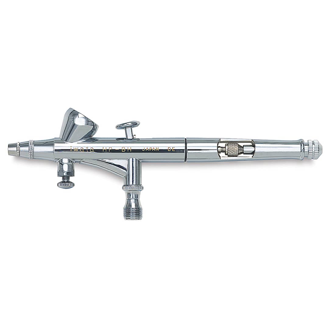 Open in modal - Iwata Hi-Line Airbrush - Side view of HP-BH 1/16 Oz, 0.2mm Nozzle 