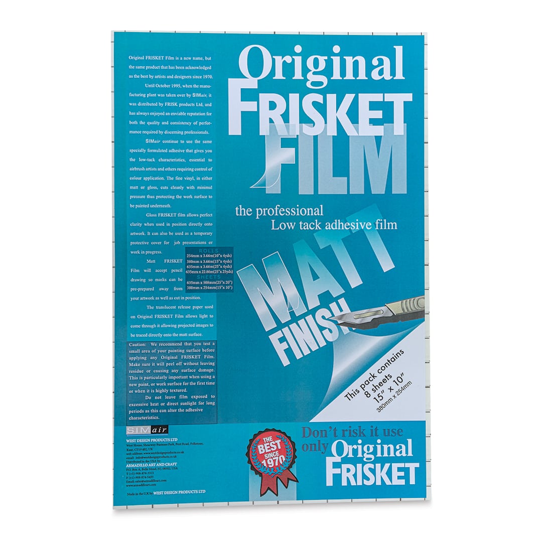 Open in modal - Original Frisket Film Pack - 8 Sheets, 15" x 10", Matte - front of packaging