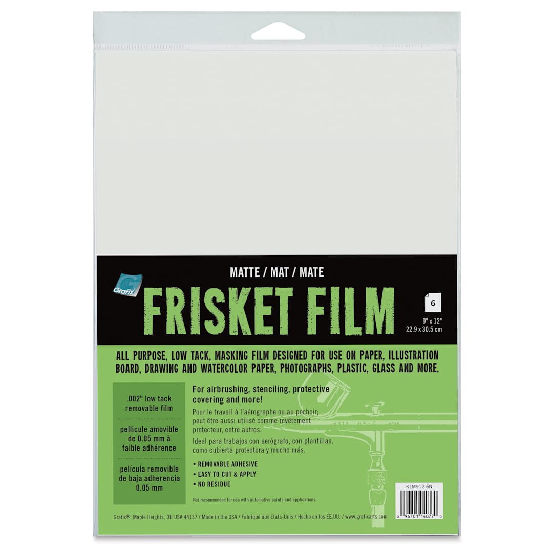 Open in modal - Grafix All-Purpose Frisket Film - 6 Sheets, 9" x 12", Matte, Low Tack