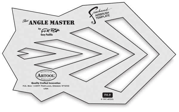 Open in modal - Artool Angle Master Freehand Template - Front view of Template
