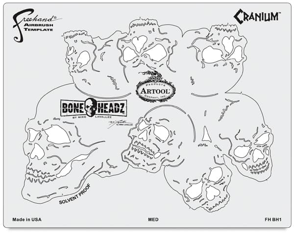 Open in modal - Artool BoneHeadz Freehand Templates - Single Cranium Template from set of 4
