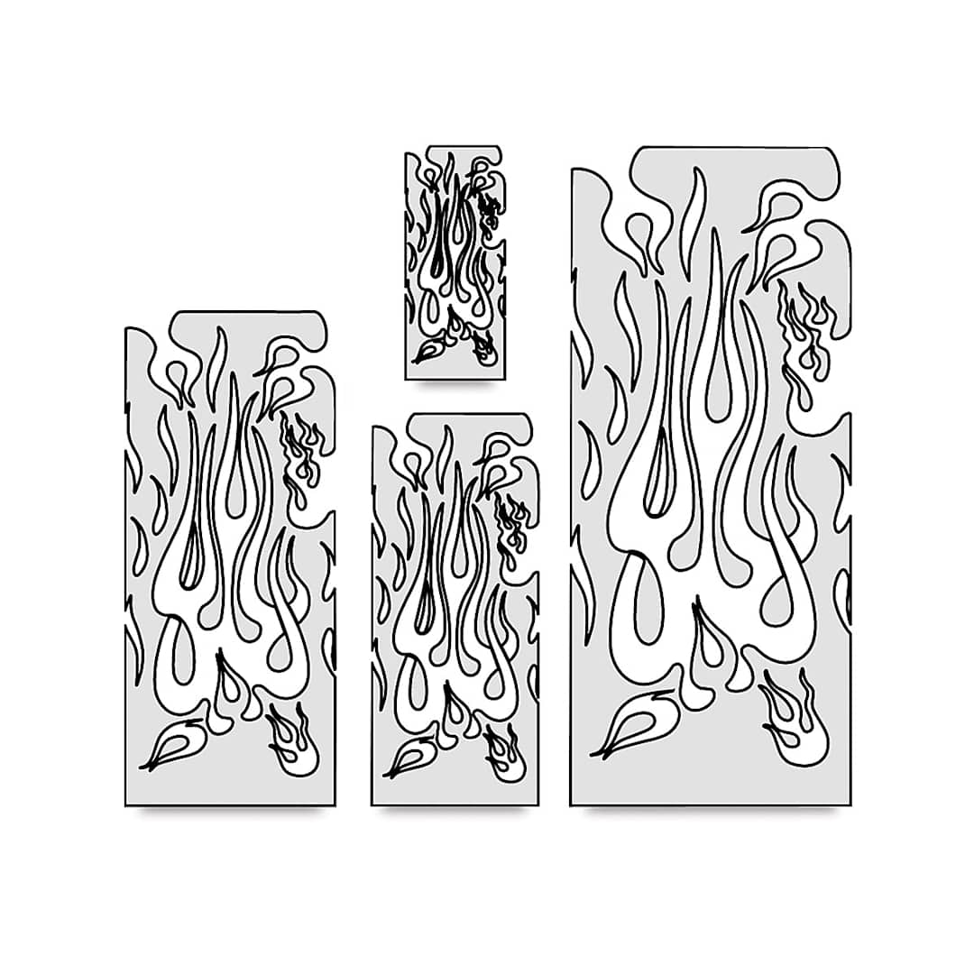 Open in modal - Iwata Artool Freehand Template - Flame Master the Multiple