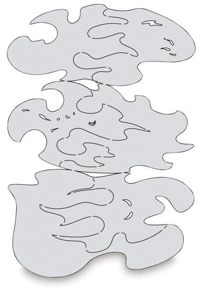 Open in modal - True Fire Freehand Templates - Set of 3 2" x 3 1/2" True Fire Nano Templates